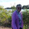 Margaret Slowgrove at site of childhood swimming hole, Botany (swamps near Airport)